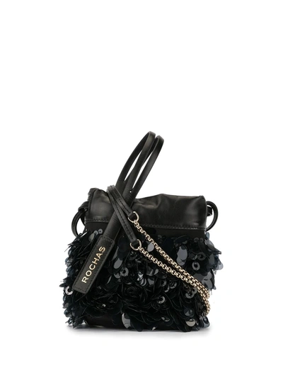 Shop Rochas Rob Bucket Bag In Black