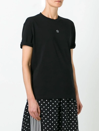 Shop Stella Mccartney Embroidered Mini Star T-shirt In Black
