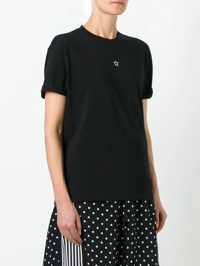 Stella Mccartney Embroidered Mini Star T-shirt In Black