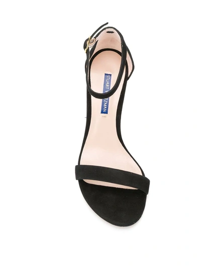Stuart Weitzman 80mm Nearlynude Sandals In Black