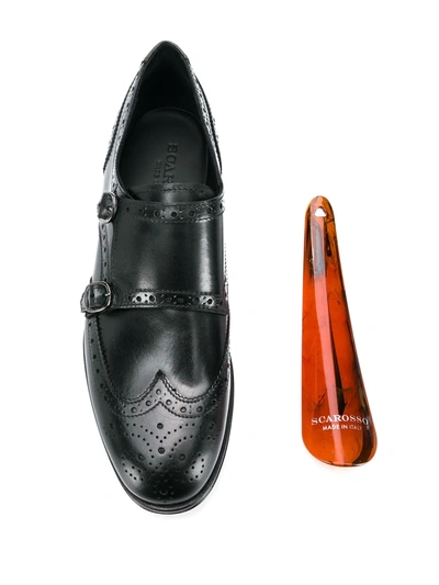 Scarosso Kate Monk Shoes In Black