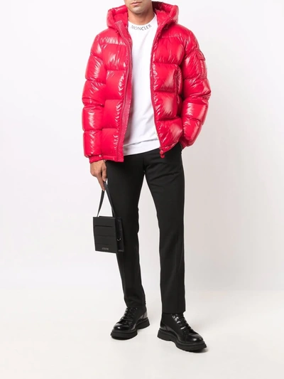 Moncler Ecrins Short Down Jacket In Red ModeSens