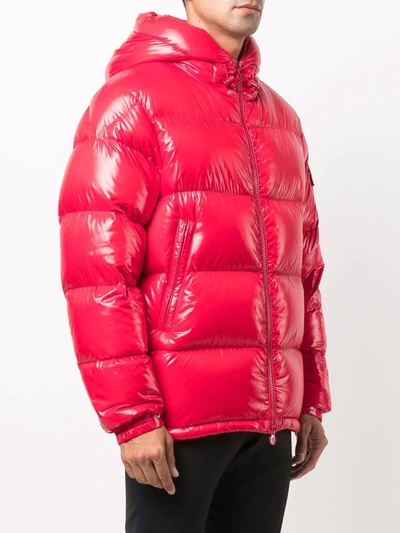 Shop Moncler Ecrins Short Down Jacket In Red