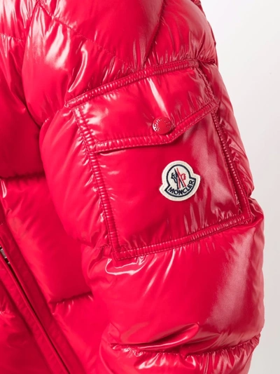 Shop Moncler Ecrins Short Down Jacket In Red