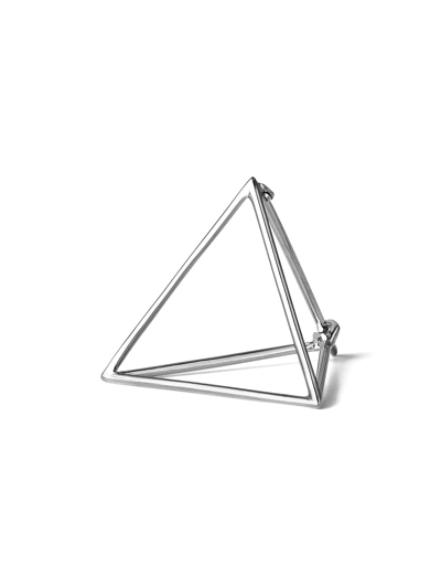 Shop Shihara Triangle Earring 20 In Metallic