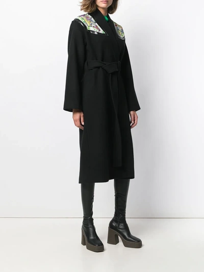 Shop Stella Mccartney Shoulder Patch Coat In Black