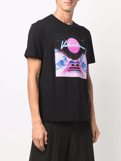 Graphic-print Relaxed-fit Cotton-jersey T-shirt In Black