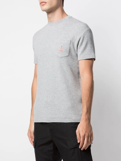 Shop Palace X Ralph Lauren Waffle Pocket Tee In Grey