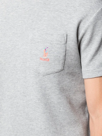 Shop Palace X Ralph Lauren Waffle Pocket Tee In Grey