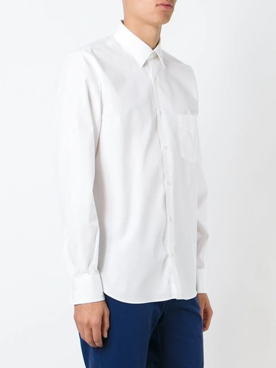 Shop Aspesi Chest Pocket Shirt In White