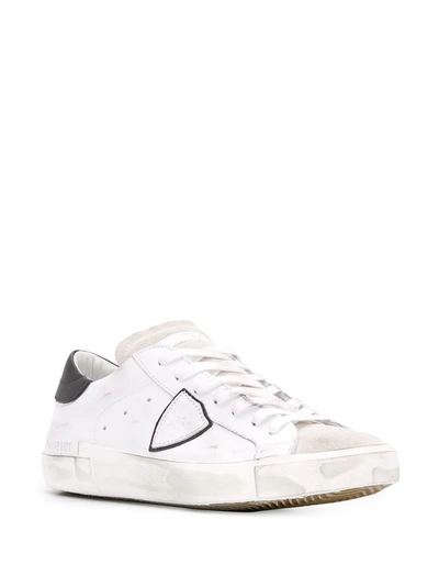 Philippe Model Distressed Effect Low-top Sneakers In White