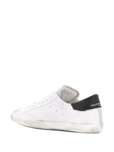 Philippe Model Distressed Effect Low-top Sneakers In White