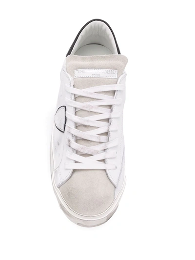 Philippe Model Distressed Effect Low-top Sneakers In White