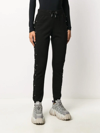 Philipp Plein Logo-print Track Pants In Black