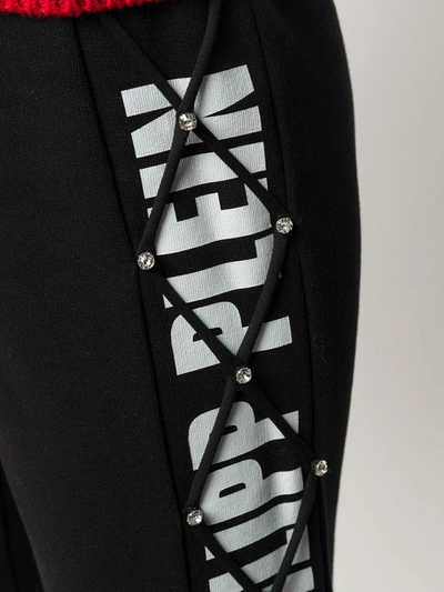 Philipp Plein Logo-print Track Pants In Black
