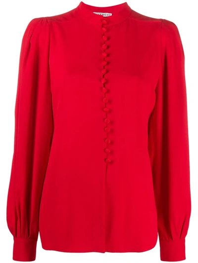 Shop Givenchy Juliet Sleeves Shirt In Red