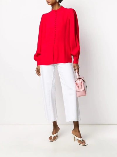 Shop Givenchy Juliet Sleeves Shirt In Red