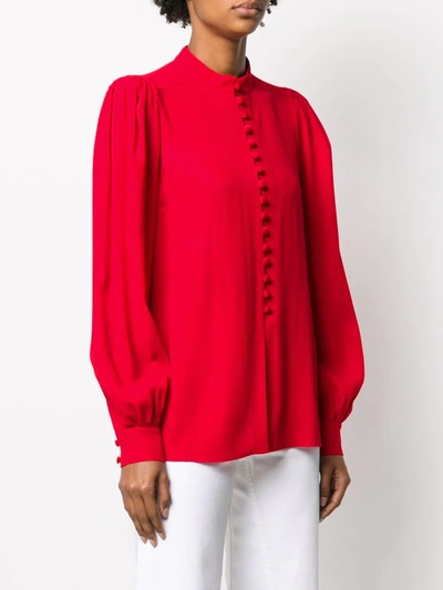 Shop Givenchy Juliet Sleeves Shirt In Red