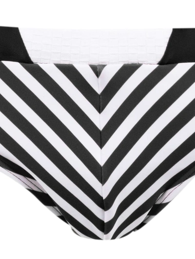 Amir Slama Striped Swim Briefs In Black