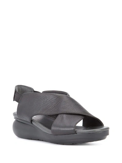 Shop Camper Balloon Open-toe Sandals In Black