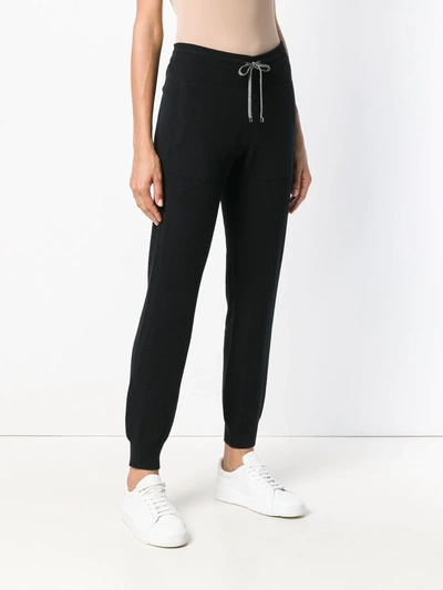 Barrie Romantic Timeless Cashmere Jogging Trousers In Black