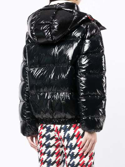 Shop Perfect Moment High-shine Quilted Ski Jacket In Schwarz