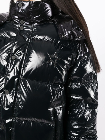 Shop Perfect Moment High-shine Quilted Ski Jacket In Schwarz