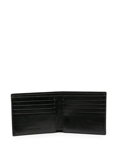 Shop Saint Laurent Perforated Leather Wallet In Black