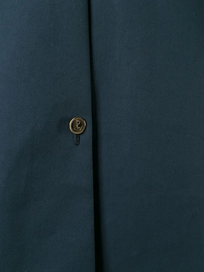 Shop Thom Browne Mac Bal Collar Overcoat In Blue
