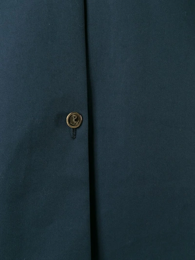 Thom Browne Mac Bal Collar Overcoat In Blue