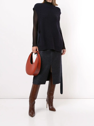 Goen J Side Taps Knitted Top In Blue