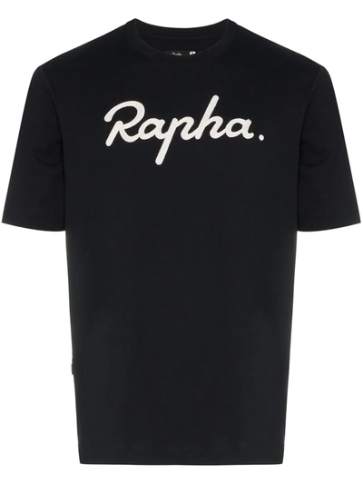 Shop Rapha Logo Embroidery T-shirt In Black