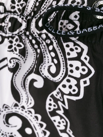 Shop Dolce & Gabbana Bandana Print Swimming Shorts In Black