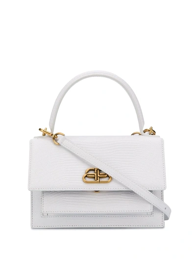 Shop Balenciaga Sharp Xs Tote Bag In White