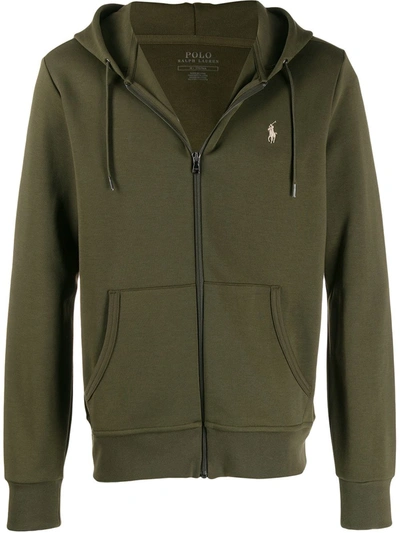 Shop Polo Ralph Lauren Zip-up Hooded Jacket In Green
