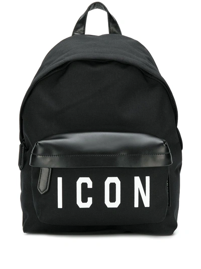 DSQUARED2 ICON BACKPACK - 黑色