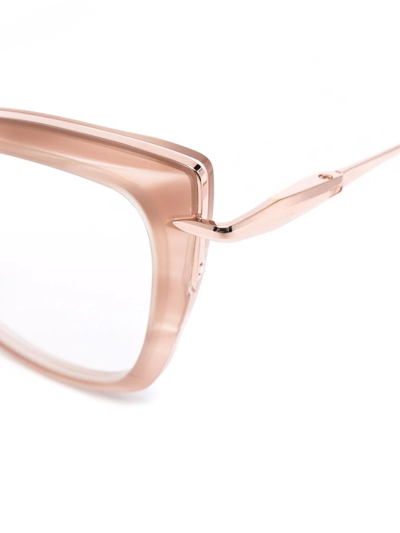 Shop Dita Eyewear Armoly Cat-eye Frame Glasses In Gold