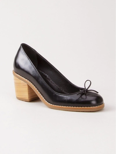 Sarah Chofakian Chunky Heel Pumps In Black