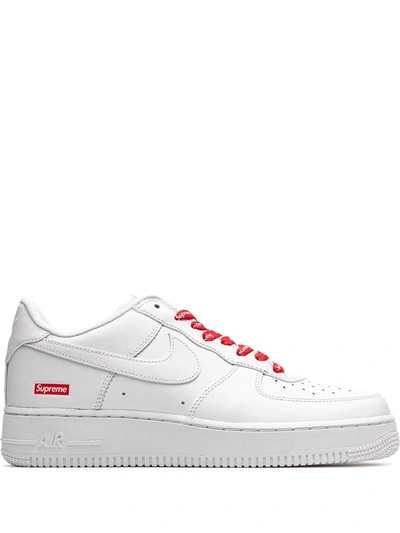 Shop Nike X Supreme Air Force 1 Low "mini Box Logo White" Sneakers