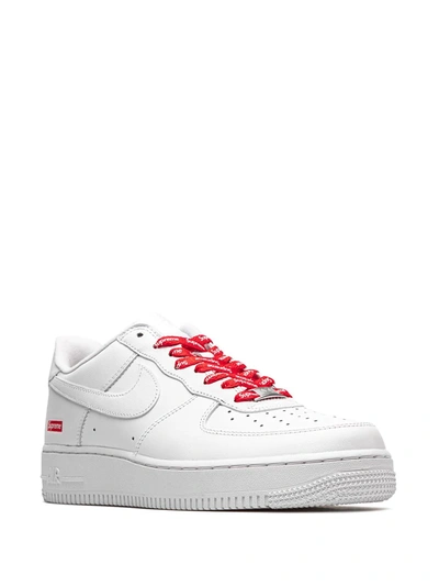 Shop Nike X Supreme Air Force 1 Low "mini Box Logo White" Sneakers