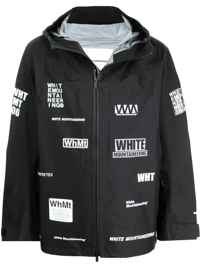 Shop White Mountaineering Graphic-print Zip-up Lightweight Jacket In Black