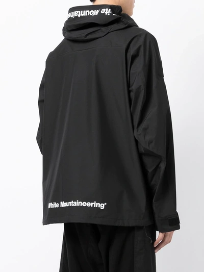 Shop White Mountaineering Graphic-print Zip-up Lightweight Jacket In Black