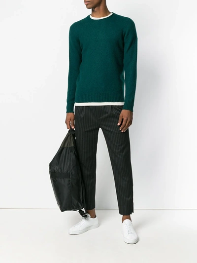 Drumohr Crew Neck Brushed Sweater In Multi