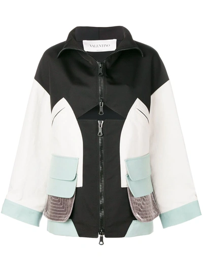 Valentino Technical Panelled Sports Jacket In Black