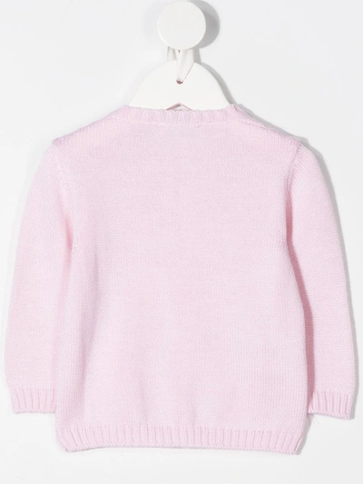 Siola Button-up Merino Cardigan In Pink