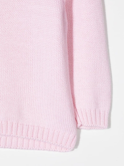 Siola Button-up Merino Cardigan In Pink