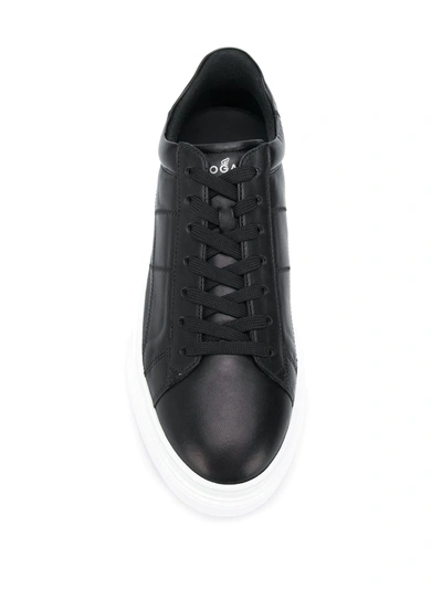 Shop Hogan Low Top Lace Up Sneakers In Black