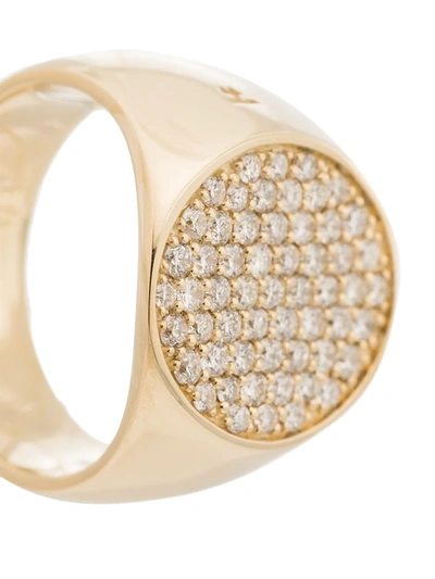 Shop Tom Wood Round Diamond Pinkie Ring In Gold