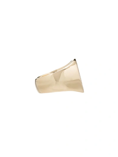 Shop Tom Wood Round Diamond Pinkie Ring In Gold