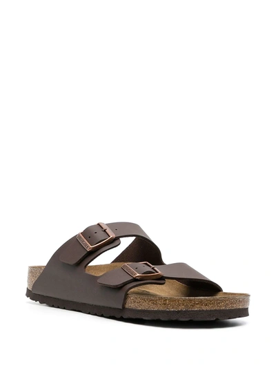 Shop Birkenstock Arizona Buckled Sandals In Brown